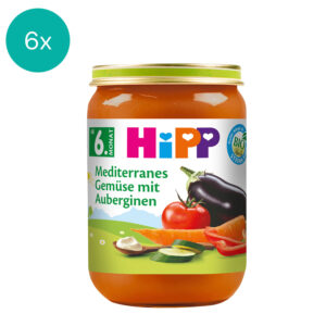 6x HiPP Mediterranean Vegetables with Aubergines