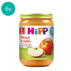 6x HiPP Peach in Apple
