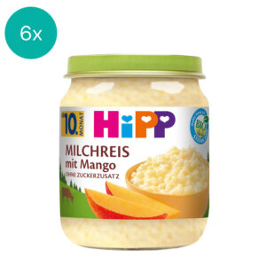 6x HiPP Rice Pudding with Mango